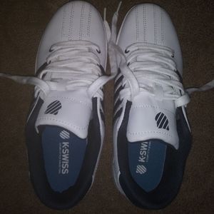 Blue and white kswiss